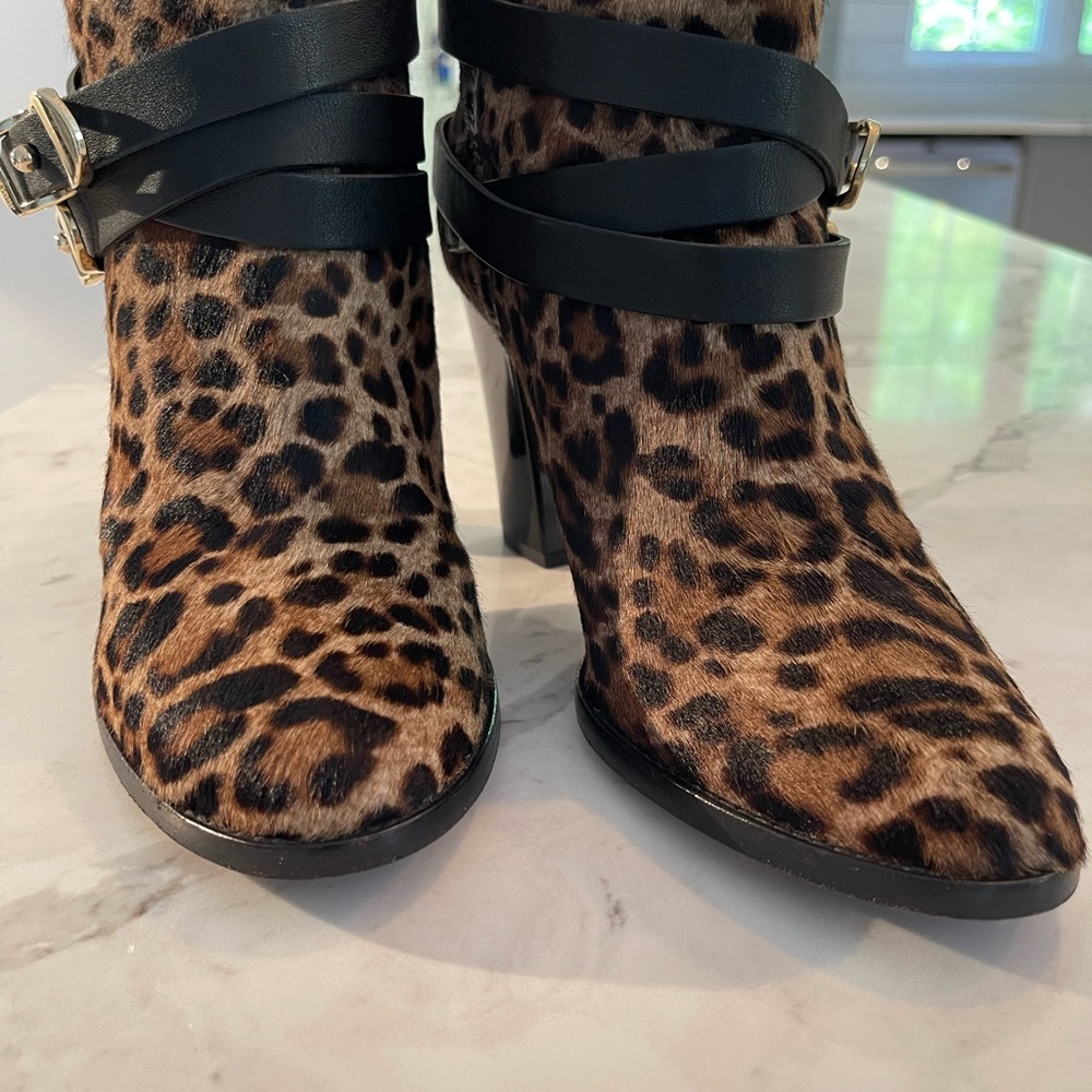 JIMMY CHOO Boots Ponyhair Animal Print Womens Size 40 /Us7.5-8 - Picture 7 of 10